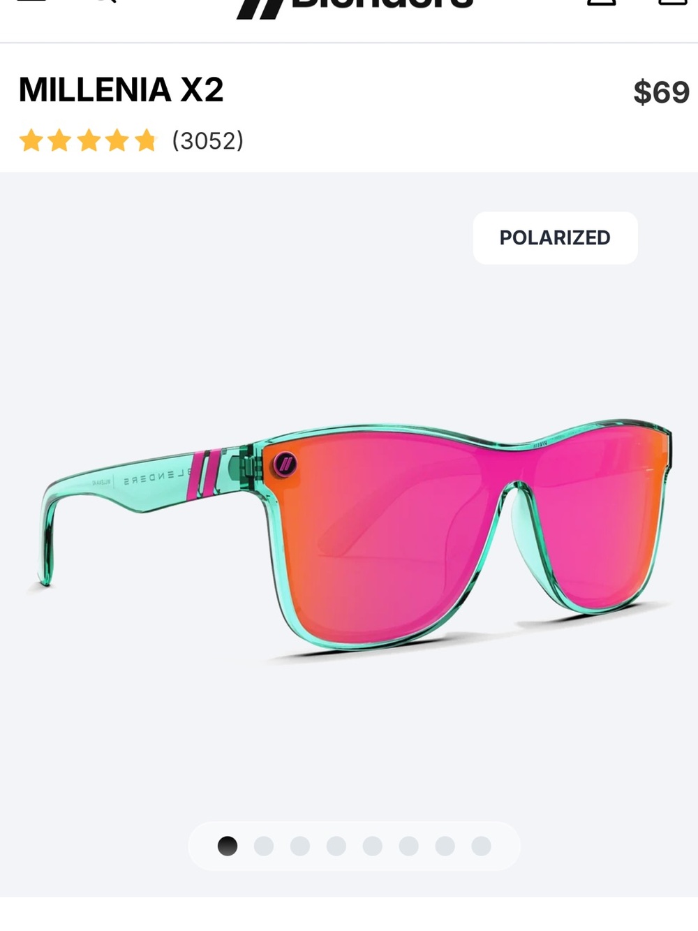 BLENDERS MILLENIA X2 Aqua Mirrored polarized Sunglasses - Teal
